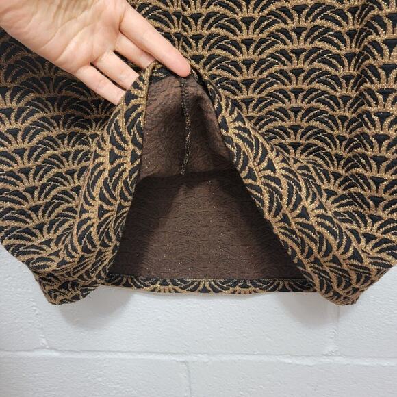 Metallic Quilted Short Sleeve Dress Medium Signature Collection 669 - Picture 8 of 11